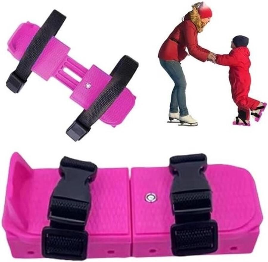 Schaatshulpschoenen voor peuters verstelbaar en stabiliteit garanderen roze skating-accessoires reparatie en sportschoenen - Foto 1