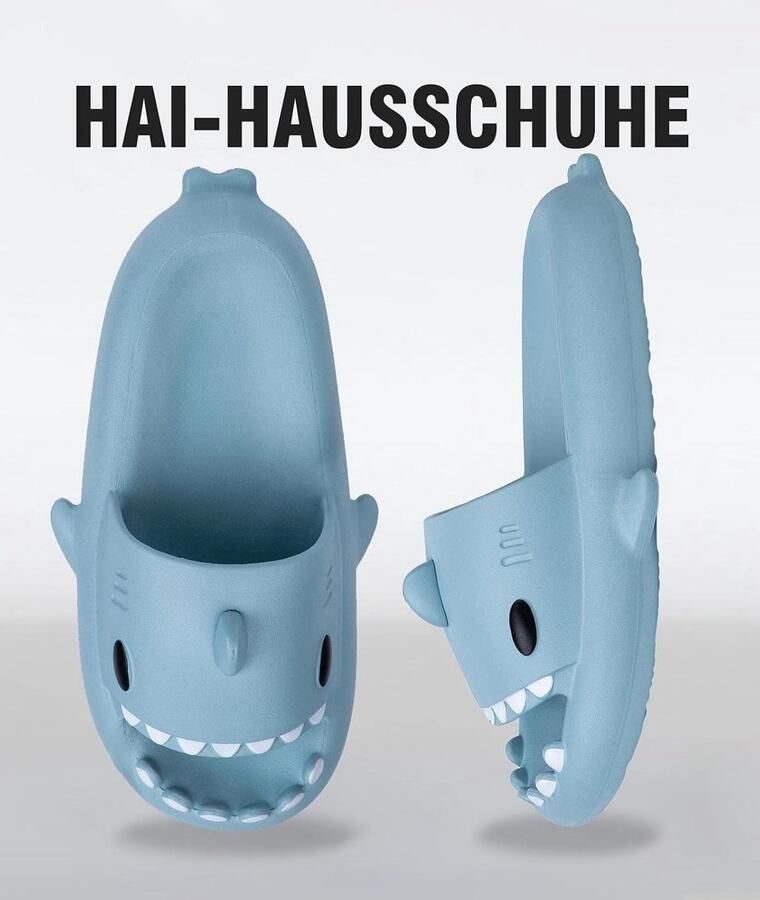 Schattig haai slides kussen pantoffels thuis pantoffels voor kinderen blauw 34 35