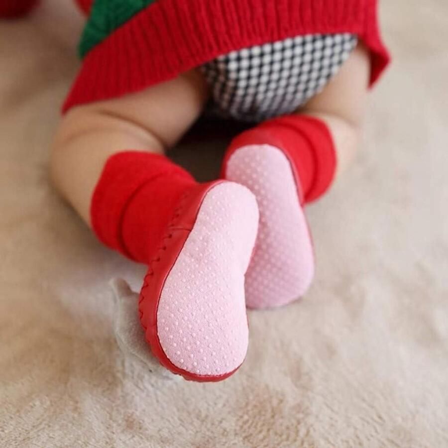 Schattige anti-slip babysokjes voor pasgeborenen ideale binnenslippers voor en
