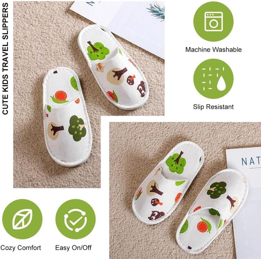 Schattige antislip kinderpantoffels voor en cartoonprint kleurrijk EU uniseks