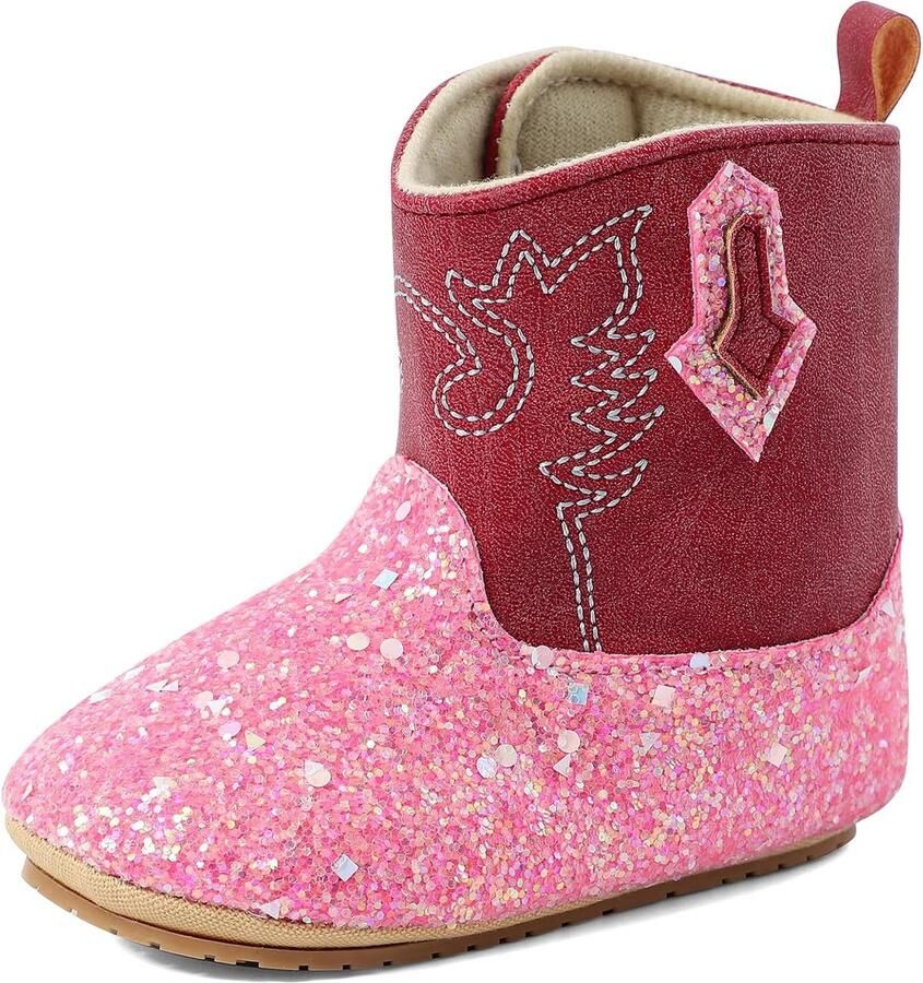 Schattige Baby Cowboylaarzen Meisjes met Anti-Slip Zool voor Loopfase