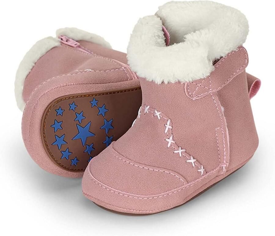 Schattige Baby Meisjes Laarsjes met Ritssluiting voor Eerste Stapjes