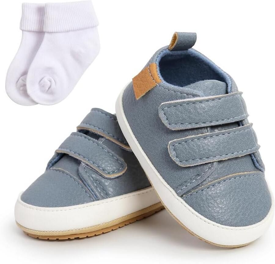 Schattige Babyschoenen met Sokjes voor Eerste Stapjes