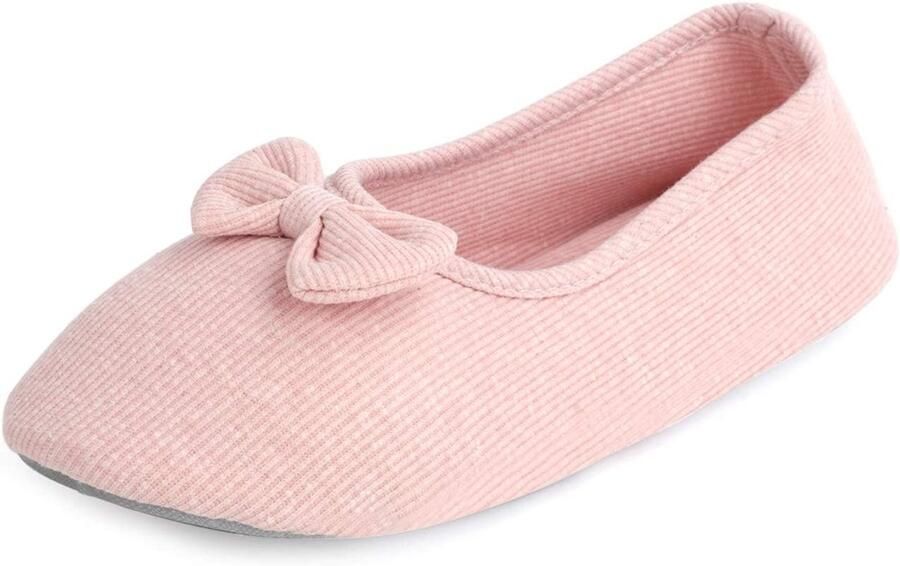 Schattige katoenen ballerina pantoffels voor dames en meisjes warme binnenslippers met strik voor herfst en winter