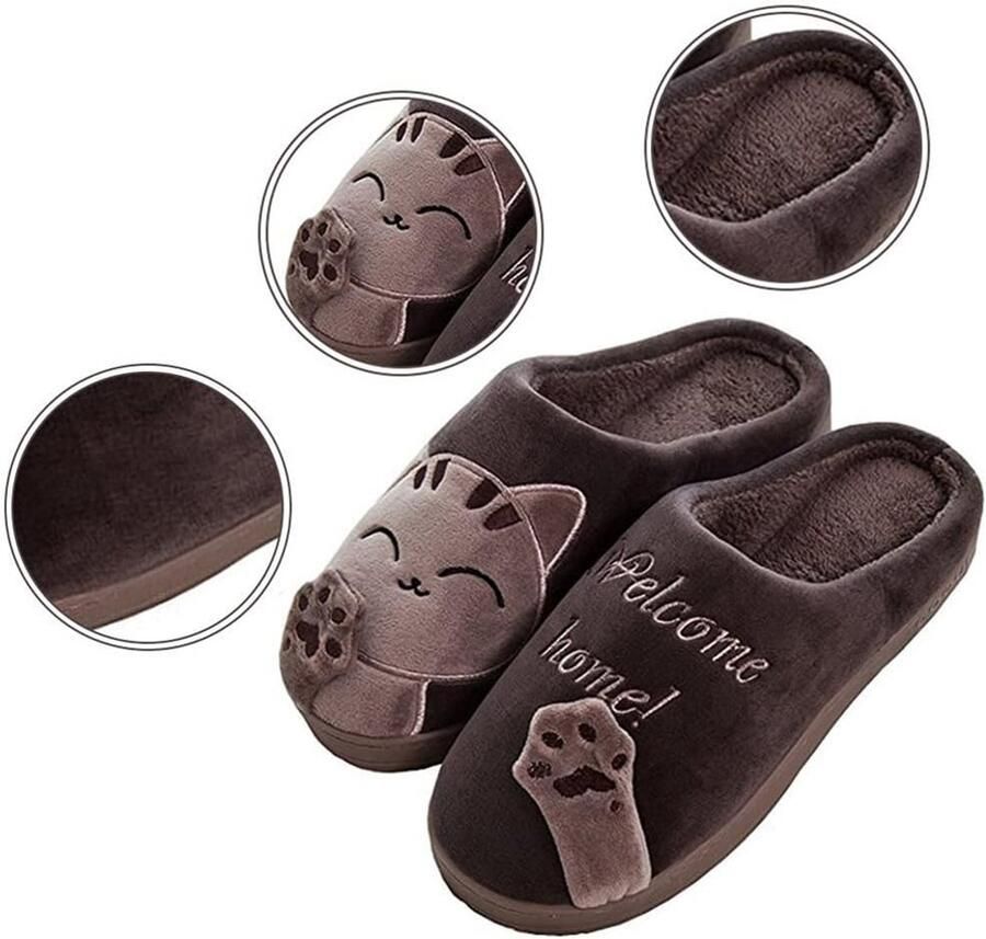 Schattige Kattenpantoffels Binnen Slippers Antislip Schoenen voor en nen