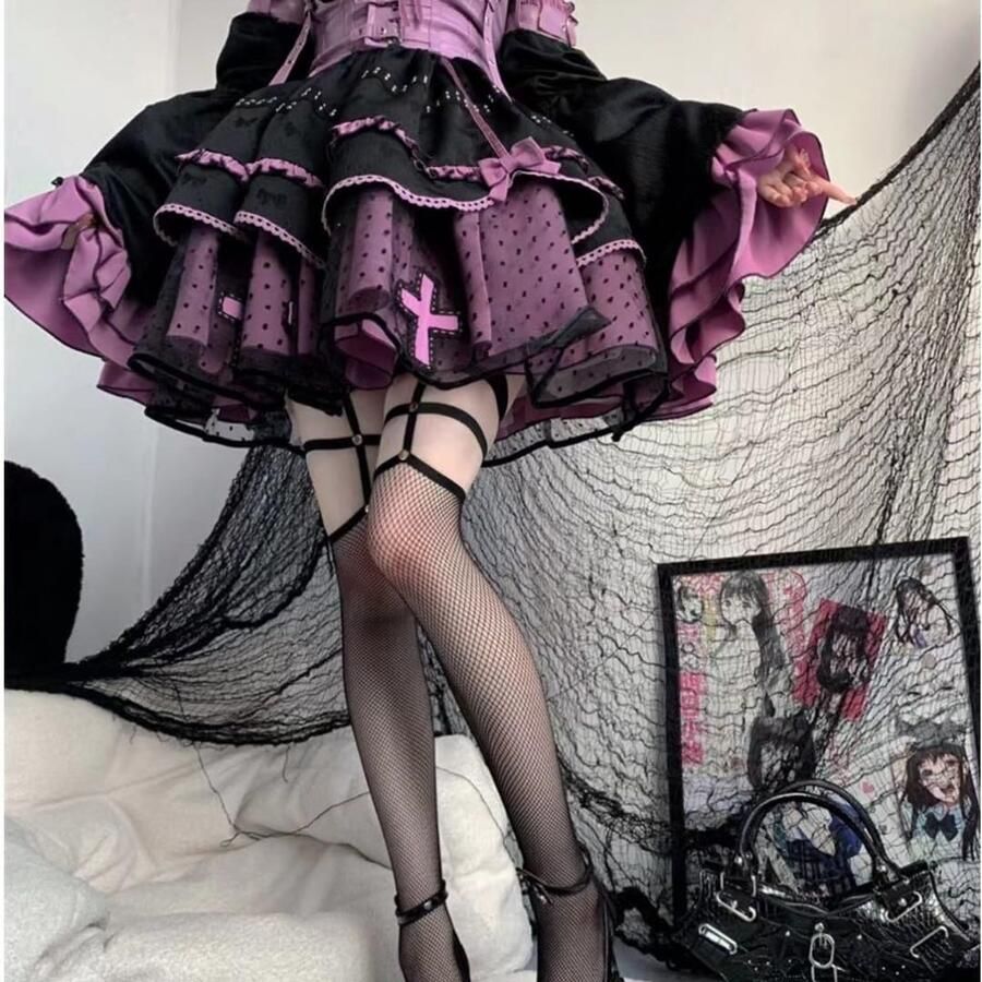 Schattige Mary-Jane schoenen voor dames met dikke hakken perfecte Lolita en gothic stijl van patentleer