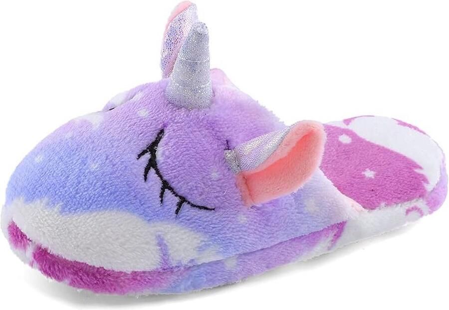 Schattige Pluche Instappers voor Meisjes met Warme Voering en Antislip Zool