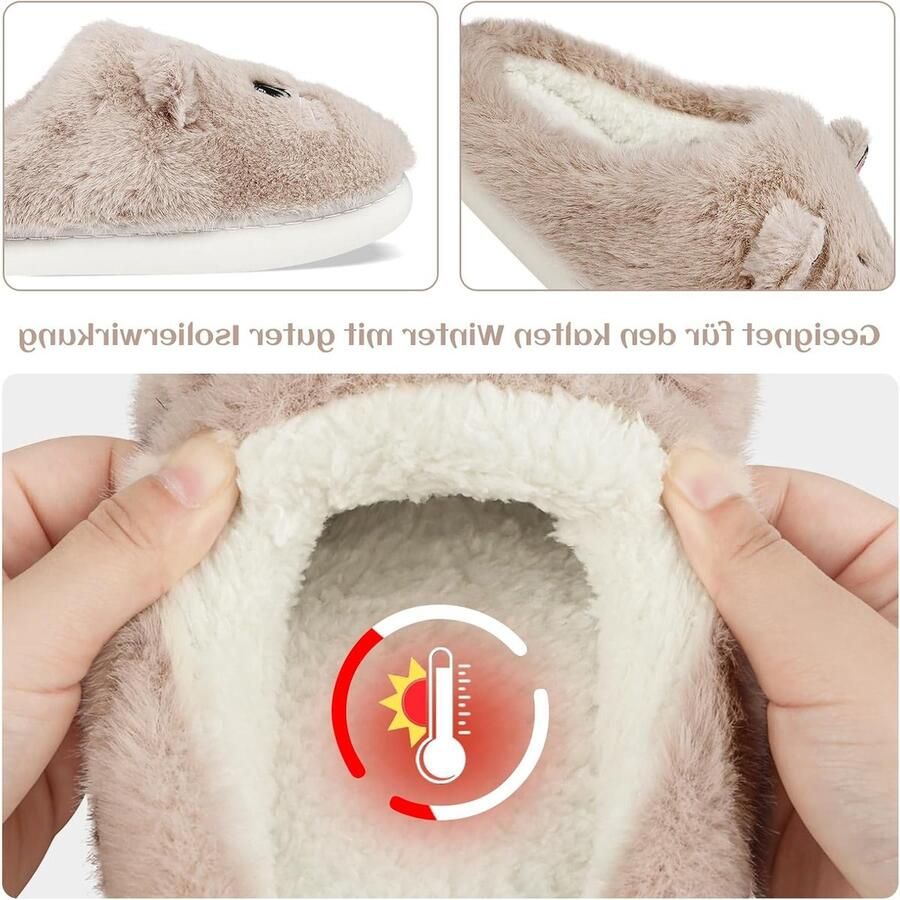 Schattige Pluche Slippers voor en Warme Comfortabele en Antislip Schoenen voor Thuisgebruik tijdens Halloween en Kerst