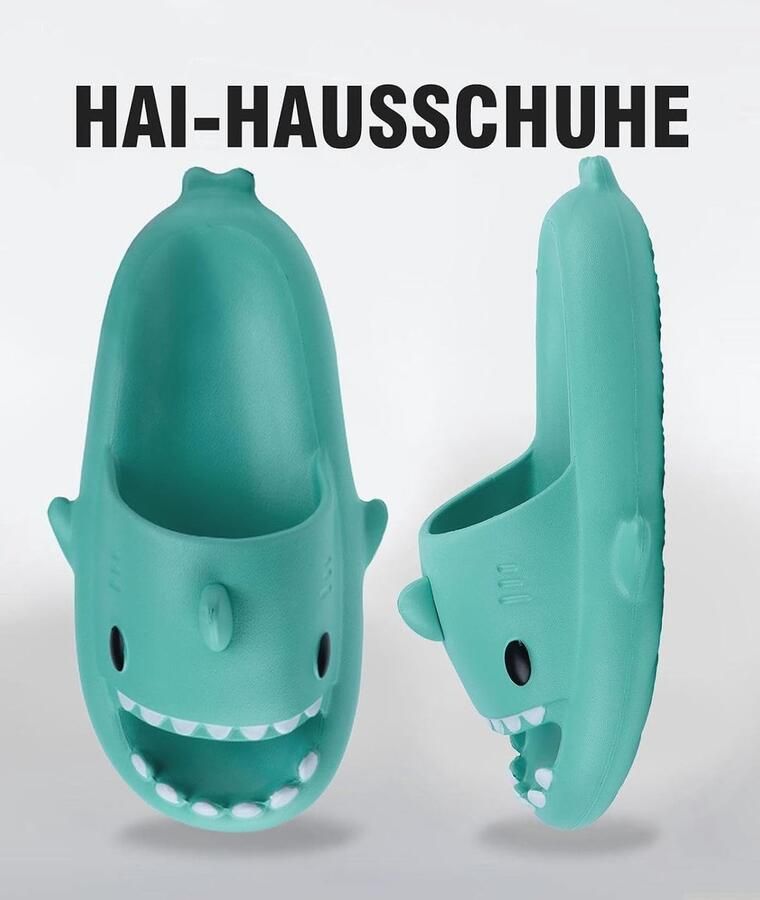 Schattige Shark Slides voor het gezin pantoffels voor kinderen en groen 26 27