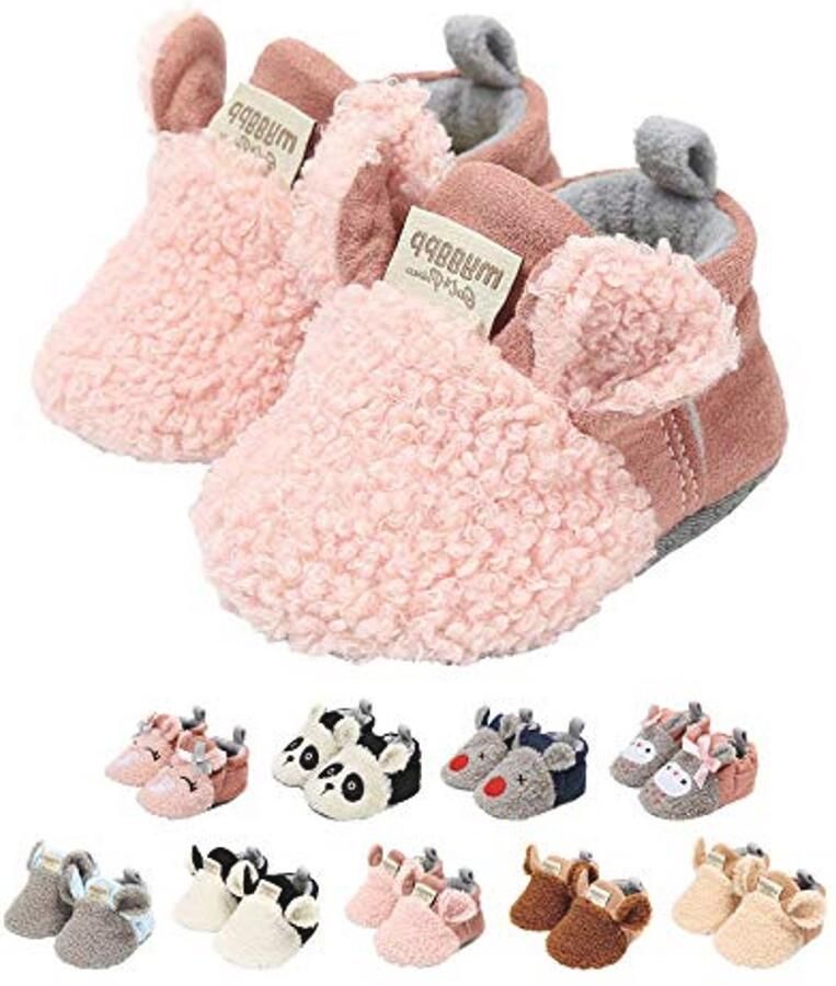 Schattige Unisex Babyschoenen met Antislip Zolen voor Pasgeborenen Winterlaarzen en Eerste Wandelschoenen