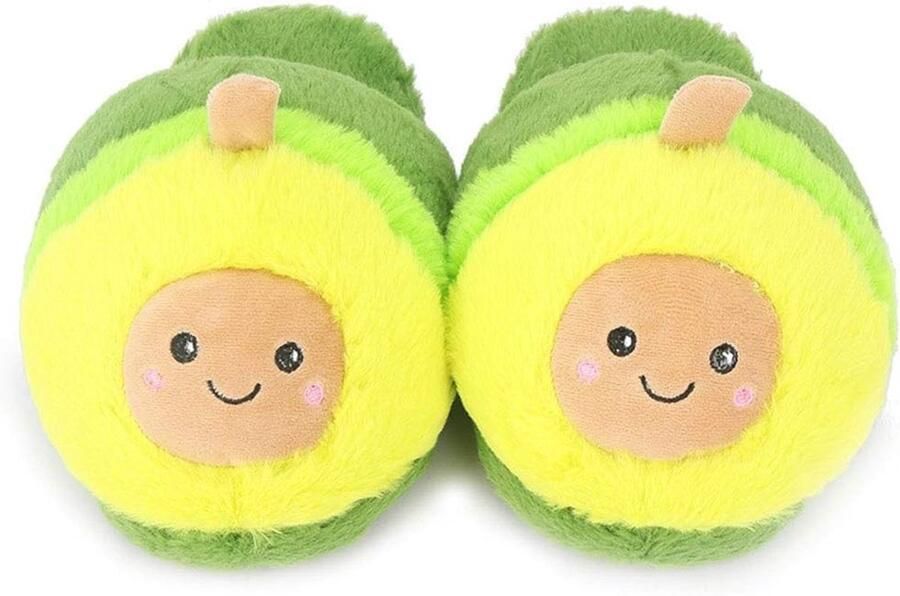 Schattige Warme Pluche Slippers met Fruitpatroon Antislip Comfortabel en Ideaal voor Koude Voeten Perfect voor het Hele Gezin