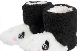 Schattige zachte en warme pantoffels Panda Zwart Wit Polyester Kunststof 27 Winter Sloffen Kindersloffen Sloffen Unisex