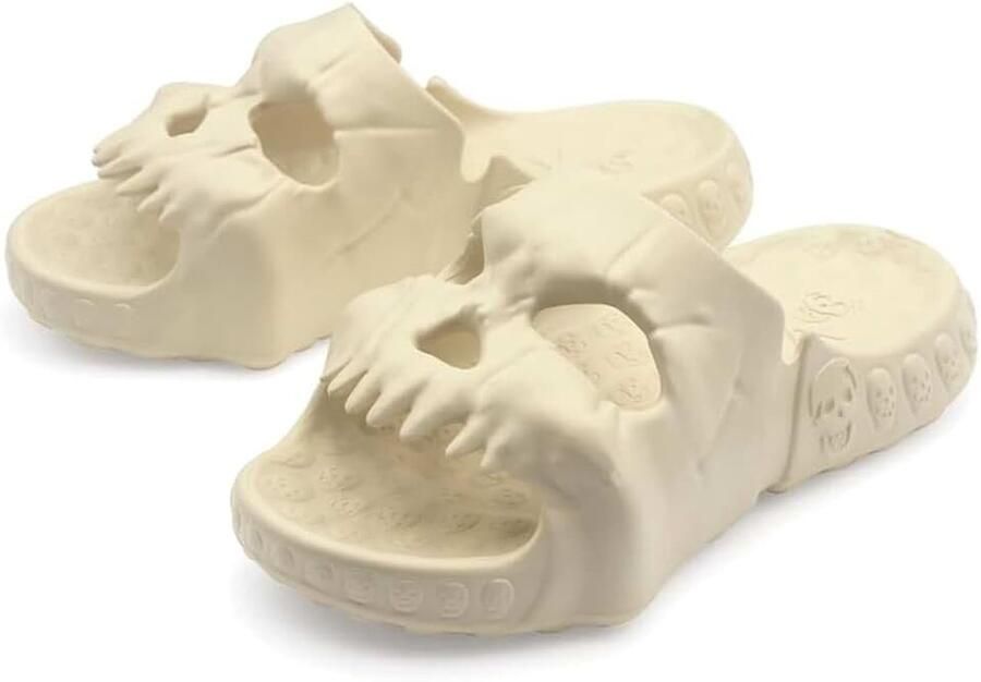 Schedel glijbanen douche slippers voor nen huis sandalen EVA dikke zachte open teen op indoor outdoor strand zwembad sandalen