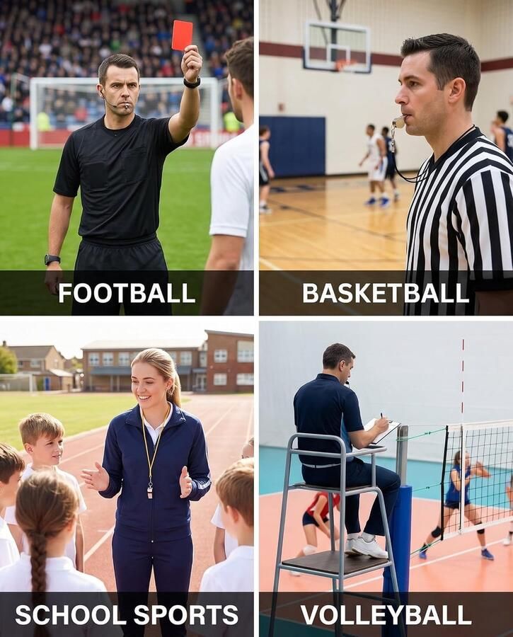 Scheidsrechtenset voetbalkaarten rood geel metalen fluitje met koord potlood PU-lederen portemonnee-design draagbaar voor voetbal basketbal spellen training scholen wedstrijden