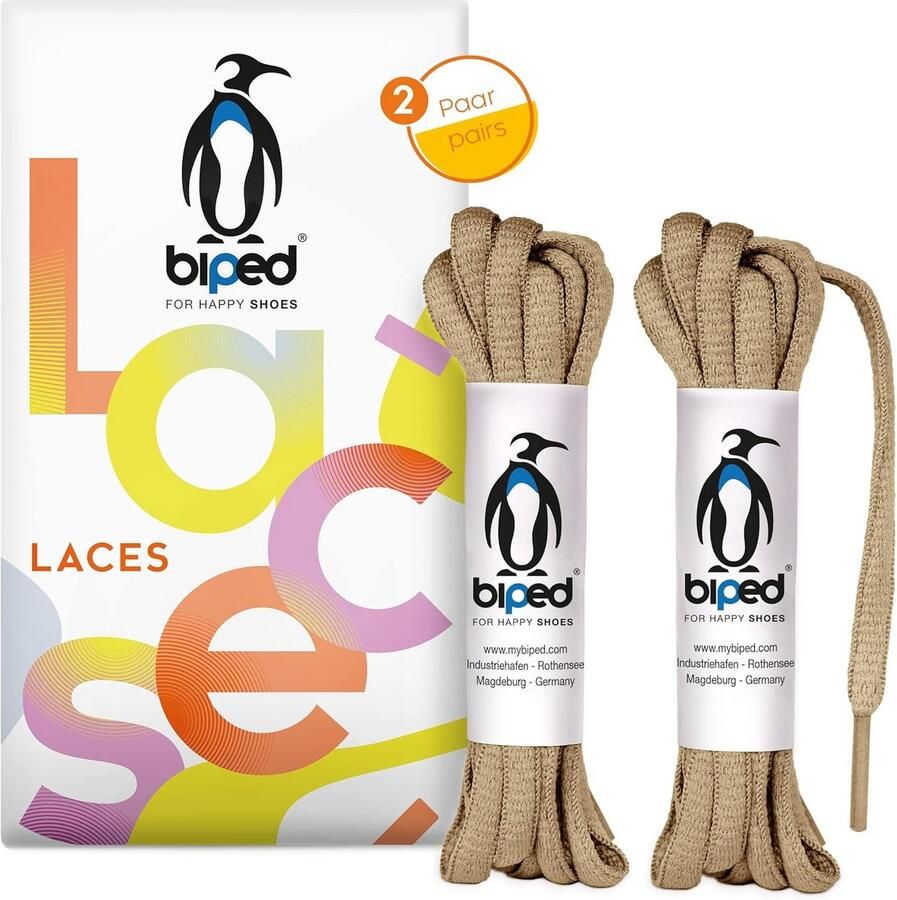 Scheurvaste Ovale Schoenveters voor Sneakers Sportschoenen en Wandelschoenen 2 Paar