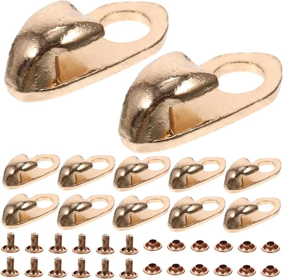 Schoen Gespen Veterhaken Laarzen Schoenen Repareren Lichtgewicht Legering 20 Stuks Goud