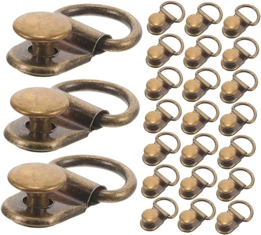 Schoen Haken Veterhaken Sluitingen Outdoor Activiteiten Roestvrij Staal 60 Stuks Donkerbruin