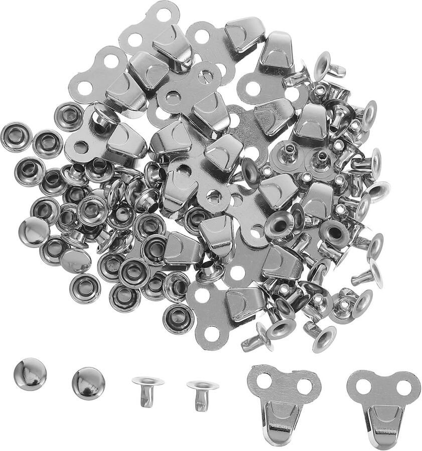 Schoen Klinknagels Veterhaken Gespen Schoen Reparatie Sterke Legering Materiaal 20 Stuks Multicolor