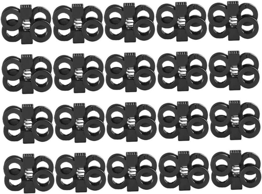 Schoen Snel Sluitingen Veters Gespen Schoenen Sluiten Eenvoudig Bevestigen Zwart