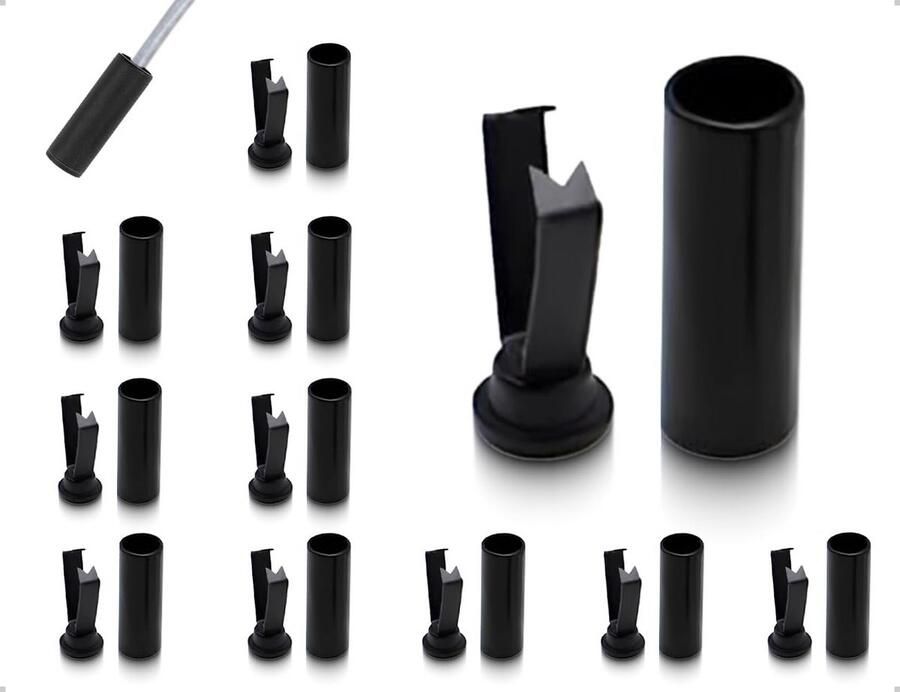10 Stuks Schoen Tips Metaal Vetersluitingen DIY Accessoires Schoenonderdelen Zwart