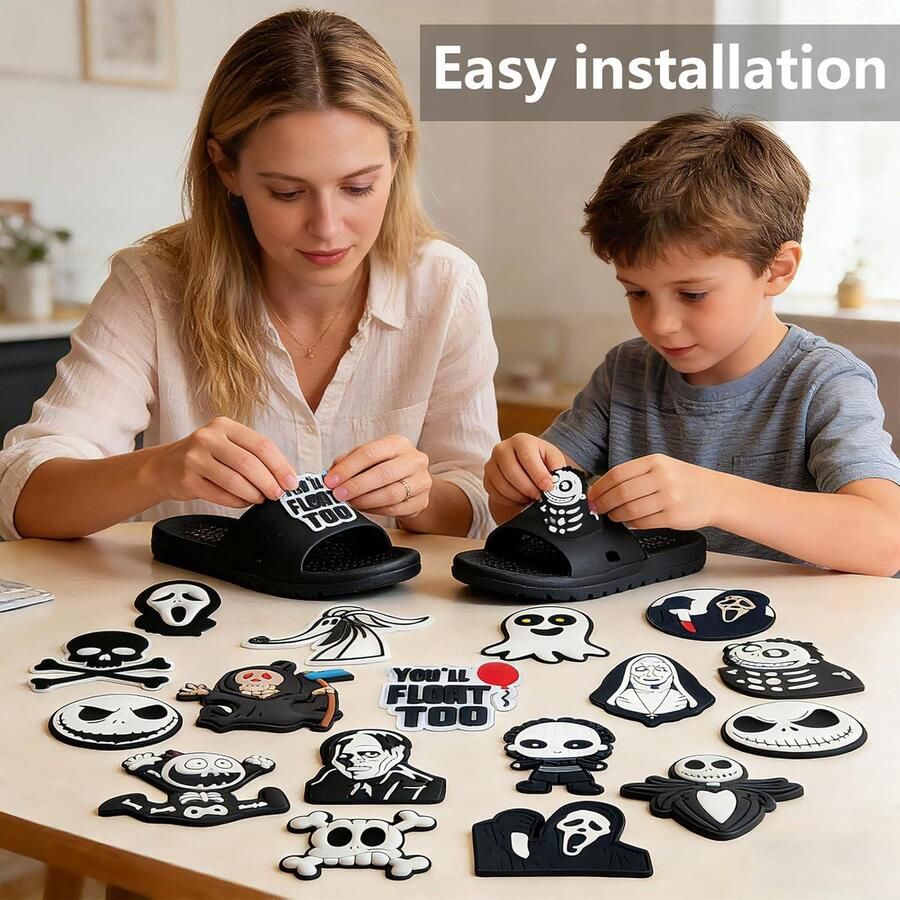 Schoenaccessoires Set van 28 voor Halloween Thema puntdecoraties voor Sandalen en Slippers Volwassenen en Kinderen Grappige Ontwerpen