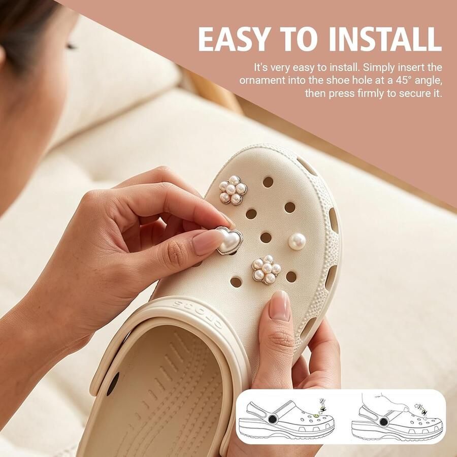 Schoenbedels 30 stuks Glanzende hangers Afneembaar pvc Voor klompen en sandalen ShopVlot