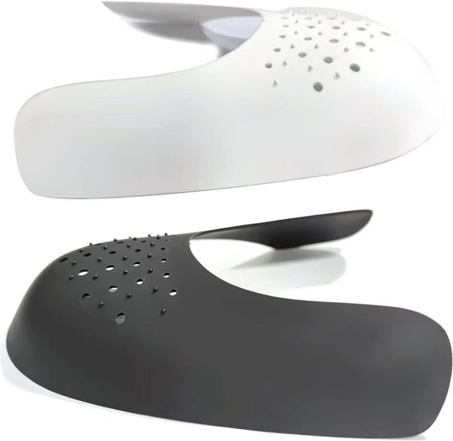 Schoenbeschermers voor Sneakers 4 Paar Anti-Kreuk Bescherming Vouwbare Schoenbeschermers in Wit en Zwart Universele Maat voor Optimale Bescherming