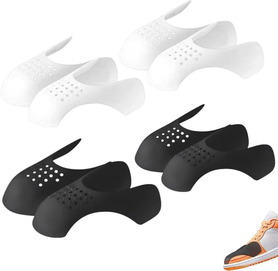 Schoenbeschermers voor Sneakers Vouwbare Bescherming tegen Vouwen Anti-Vouw Guards in Zwart Wit voor Optimale Bescherming