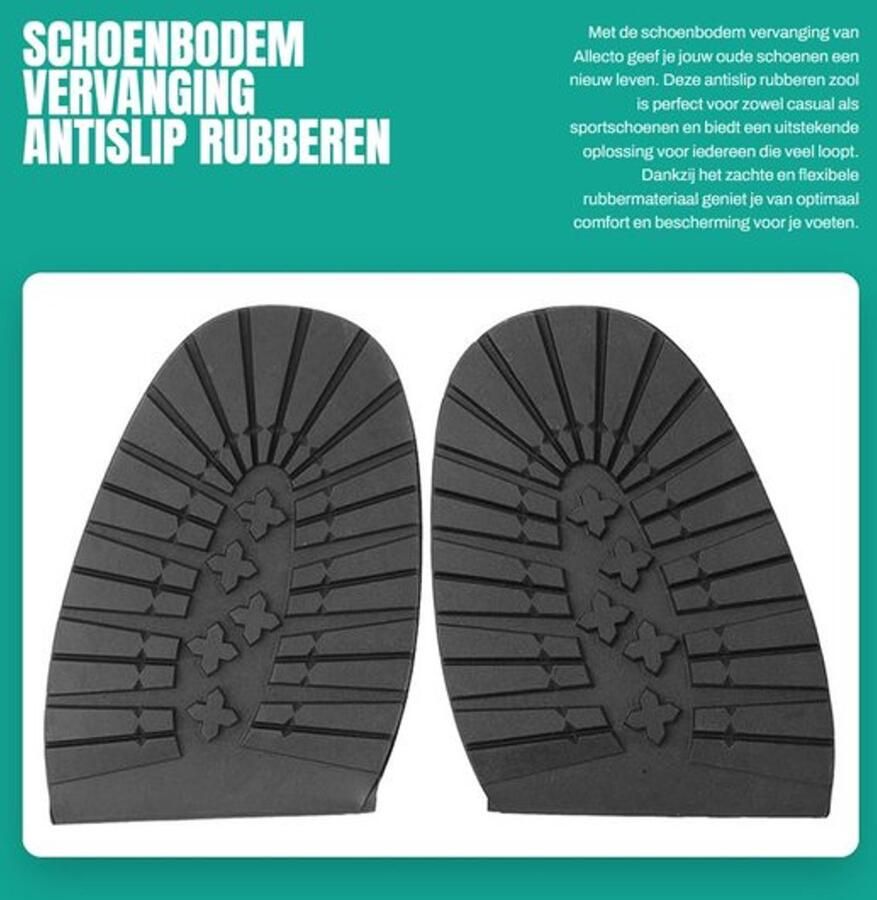 Schoenbodem Antislip Rubberen Zolen Zachte Halve Zool Duurzame Reparatie Comfortabele Schoenzolen Slijtvast en Flexibel