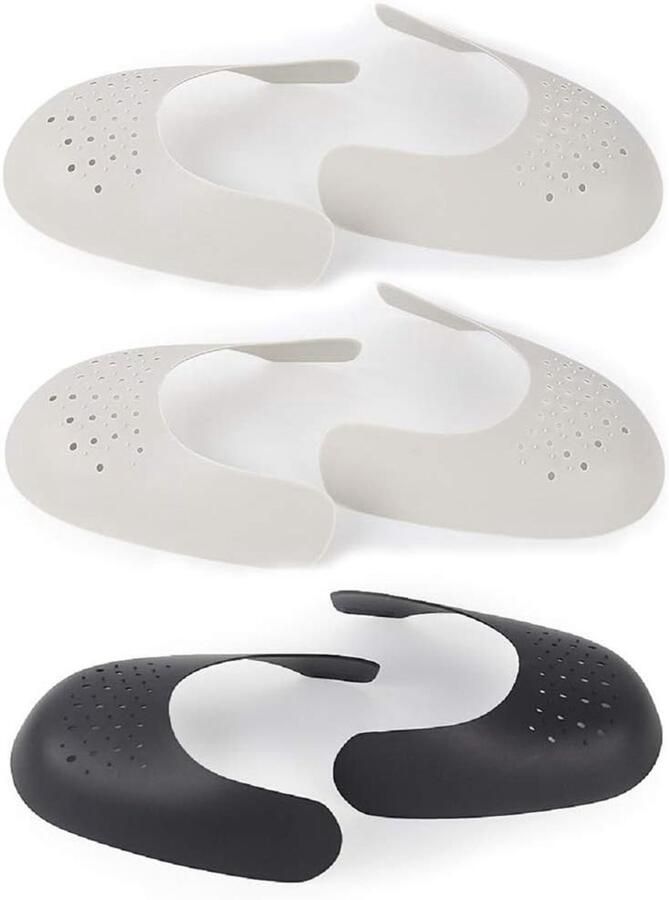 Schoenen Bescherming: Anti-vouwen Toebox Beschermers voor Sneakers en Sportchoenen 3 Paar voor Optimale Bescherming en Comfort