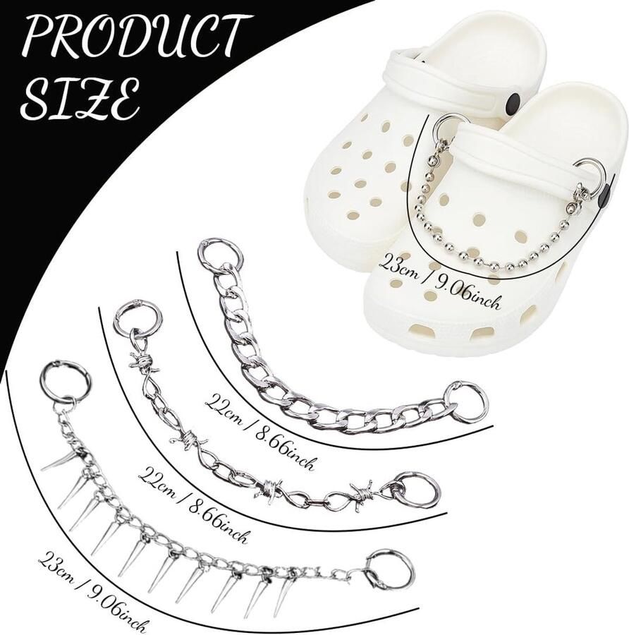 Schoenen charms en kettingen voor sneakers casual en gothic schoenen 4 stuks voor unieke stijlen en accessoires