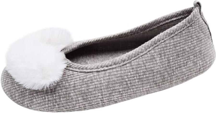Schoenen Dames Zwangere Moeders Zacht Katoen Pantoffels Gebreid Met Rekbaar Hiel Lichtgewicht Badstof Huisschoenen