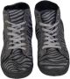 Sneakers RIHANNA zebraprint halfhoog met voering Grijs Zwart Suedine - Thumbnail 1
