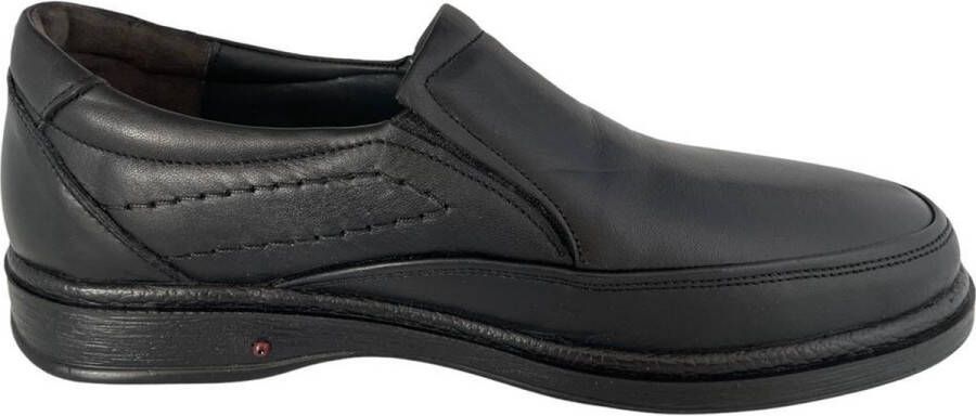 Online Express Heren Instappers Echt Leer Comfort Schoenen Heren Nette Leren Herenschoenen 603 Zwart