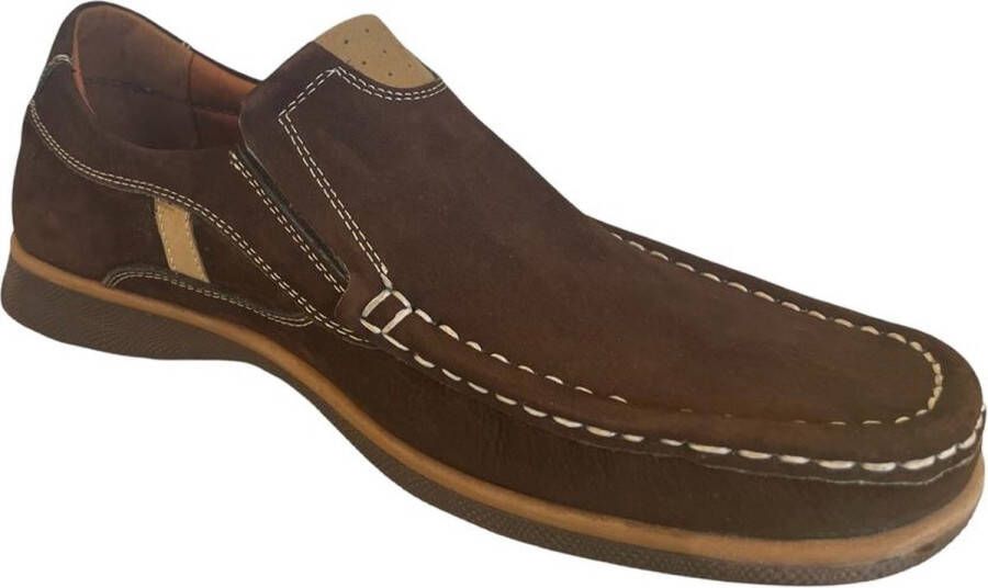 Online Express Schoenen Mannenschoenen Mocassins heren Loafers schoenen Heren comfort instapper Hand made 220 1 Echt leer Bruin