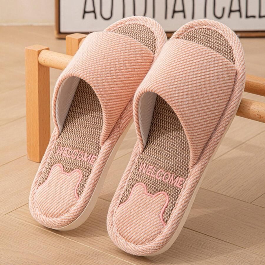 Schoenen met open ne ?? Valt klein uit M 42-43 (Geschikt voor 41-42) Slippers Huisschoenen Slippers met platte zool Casual slippers Schoeisel voor binnenshuis Geschikt voor dames gebruik binnen en buiten woonkamers enz