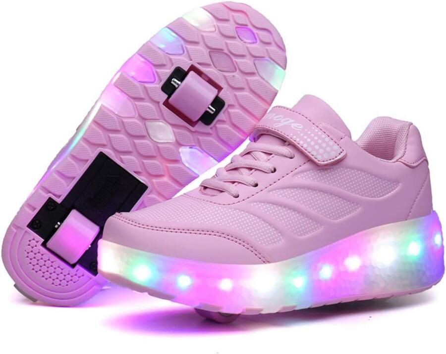 Kinderen Sneakers met Intrekbare Wielen en LED Verlichting USB Oplaadbaar