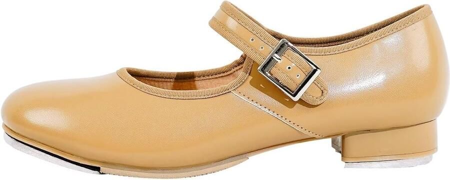 Schoenen Slide Buckle Strap Lakleer Tap Schoenen Mary Jane voor Meisjes Vrouwen Volwassen Bruin 40.5