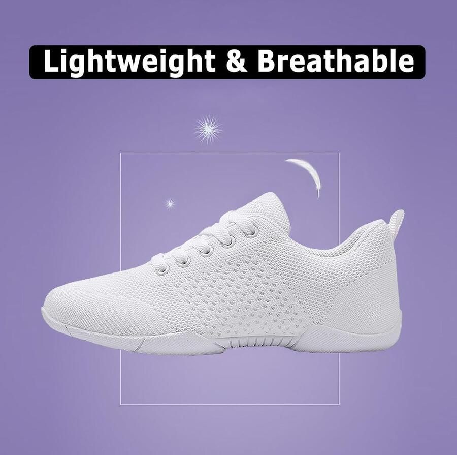 Schoenen voor dames wit trainingsschoenen cheerschoenen fitness gymnastiek yoga dansschoenen