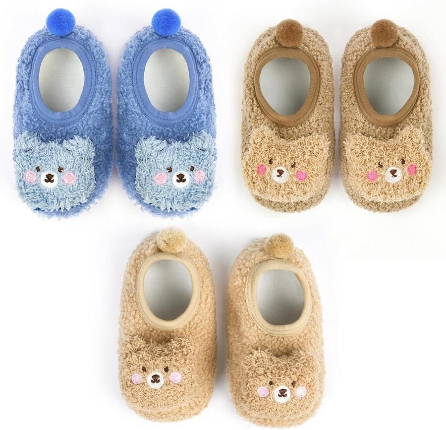 Schoenen voor Kleine Kinderen Antislip Vloersokken met Cartoondieren Warm en Comfortabel voor Herfst en Winter