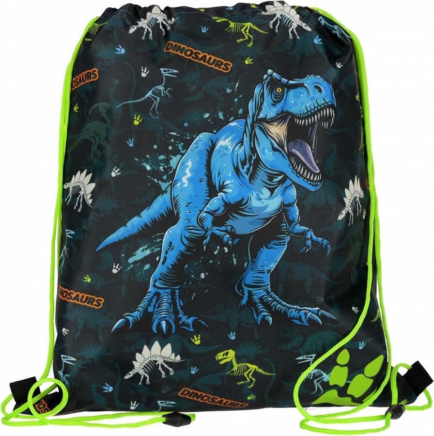 Schoenentas met print Sporttas Gym Les Ventilatie openingen 32x Zwart blauw