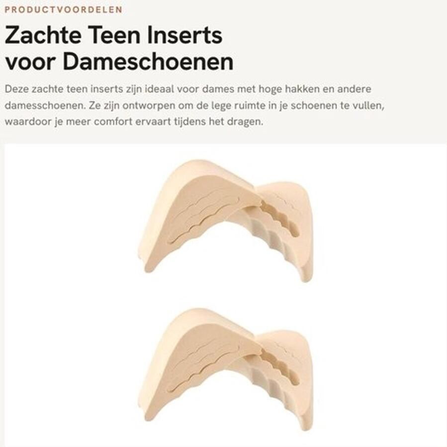 Schoenenvuller Zachte Teen Inserts Voor Dames met Hoge Hakken Aanpasbare Vulling Comfortabel Geschikt voor Pumps Flats Schoeninleg