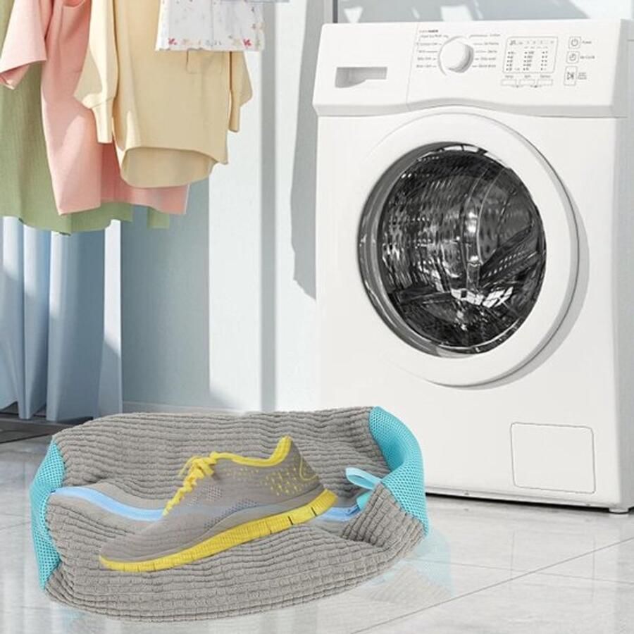 Schoenenwaszak met Ritssluiting Herbruikbare Schoenenwaszak Extra Grote Capaciteit Scheurbestendig Polyester Geschikt voor Sneakers Pantoffels Waszak