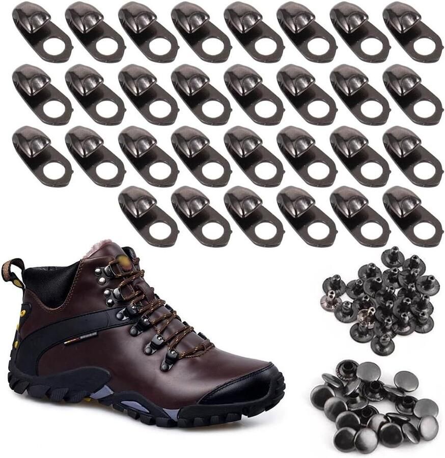 Schoengespen met Klinknagels Vetersluitingen Schoen Accessoires Schoenen Repareren Set van 30 stuks x