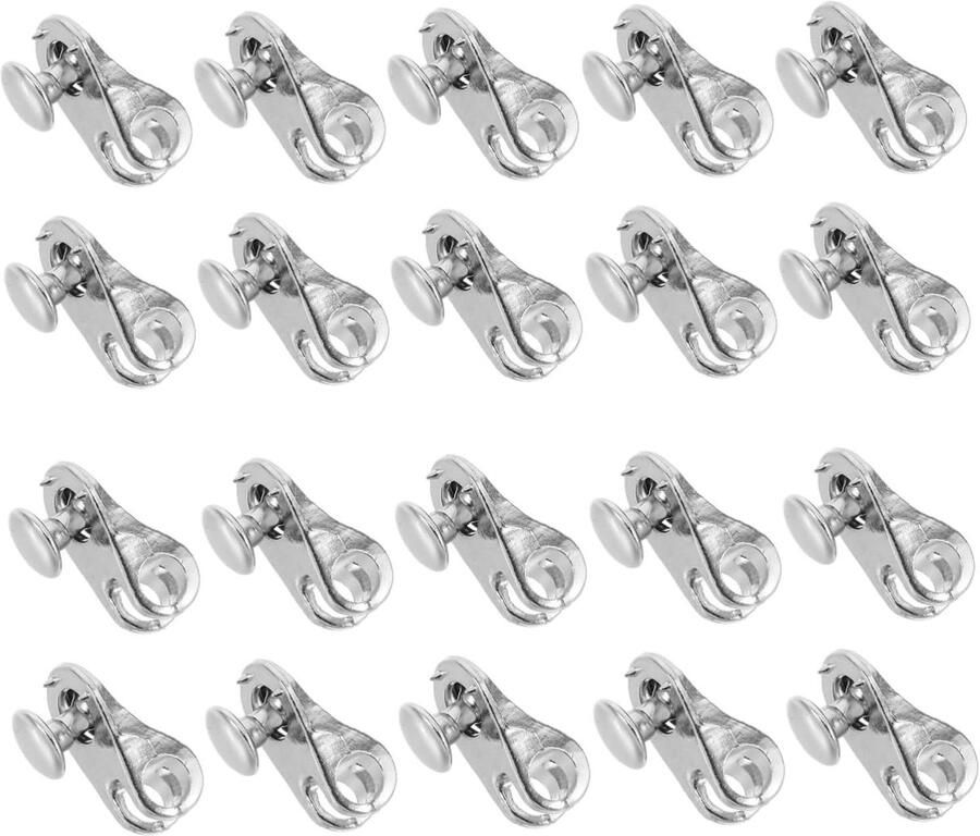Schoengespen Veterhaken Schoenclips Schoenen Vastzetten Zeer Sterke Legering 20 Stuks Zilver