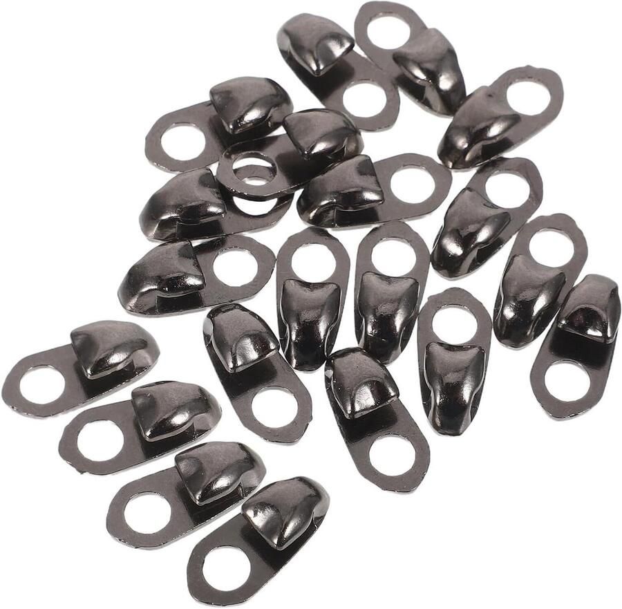 Schoenhaken en Gespen Veterhaken Laarzen Schoenen Repareren Stevige Legering 1.9 x 1 x Zwart