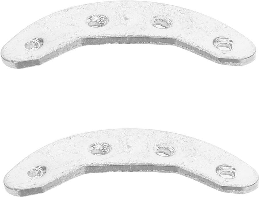 Schoenhielplaatjes Set Zoolbeschermers Hiel Schoenreparatie Dagelijks Roestvrij Staal 4x Zilver - Foto 1