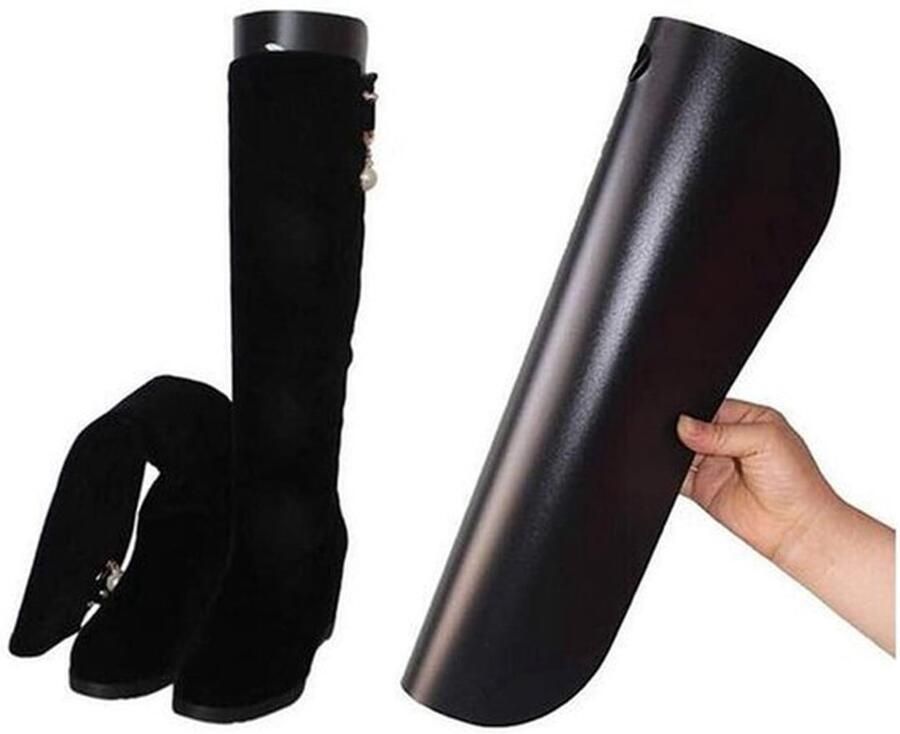 Schoeninlegzooltjes 2 Paar Zwart PVC Steun voor Laarzen Vormgever voor Laarzen Bescherming tegen Vouwen 24 27 35 Lengte Bootshaper