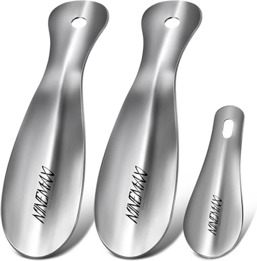 Schoenlepels Metaal Set van 3 voor Reis en Thuis Duurzaam Roestvrij Staal