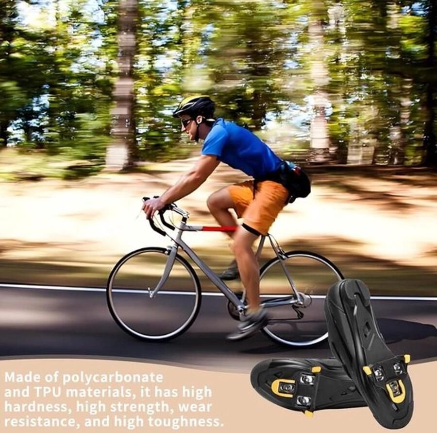 Schoenplaatjes voor fietsschoenen 3-gaats voor racefiets en MTB met titanium schroeven